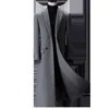 Inverno sobre o joelho longos moda moda magro lã casaco de luxo de alta qualidade negócio cavalheiro juventude espessa casaco de lã quente 211119