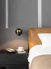 Wall Lamp Nordic Sconce Modern Bedroom Beside LED Light Indoor Rotatable Black/white Fixture