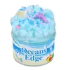 100ml Ocean Tecknad DIY-modellering Lera Regnbåge Borstad bomull Moln Slime Fluffig lera Stressavlastning Barn Lärande Pedagogisk leksak Plasticine Kit Barnleksaker 0579