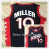 #5 Grant Hill #10 Reggie Miller #11 karl malone Team USA Vintage retro throwback college basketbaltruien