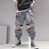 Men Fashion Streetwear Mens Jogger Pants Youth Casual Autumn Ankle Length Cargo Trousers Loose Detachable Pants Leg Drop 211119