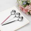 Set di stoviglie in argento rosa opaco Set di posate in acciaio inossidabile da 30 pezzi Coltelli Forchetta Cucchiaio Set di stoviglie da cucina Argenteria Flatwar 211112