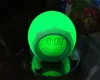 Mini sferyczny cyfrowy LED Wake Up Light 7 Kolor Zmiana Budzik Termometr Z Natura Sound Night Lights