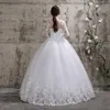 Abito da sposa floreale 2021 Nuovo stile Bride Plus Size Appliques Abiti da sposa Dreamy Fullslee Lace Up Abiti a sfera8083583