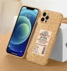 Cell Phone Cases Creative Wood Grain Fineer Geschikt voor Apple 13 Mobiele Telefoon Shell Silicone iPhone12Pro Max / XS / 11 Koeling Ontgrendeld