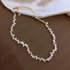 Perły Clavicle Naszyjnik Kobiety Nieregularne Pearl Chain Choker Naszyjnik Korea Styl Pearl Naszyjniki Biżuteria