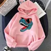 Милый Динозавр Harajuku Негабаритный Печатная Толстовка Kawaii Hoods Hooty Сама Полный Рукав Топы Корейский Стиль Уличная Одежда LJ201103