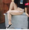 Pantaloni estivi donna studentessa coreana pantaloni sportivi alla caviglia Harajuku bf tendenza pantaloni harem sottili pantaloni larghi con piedi a fascio Q0801