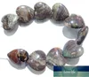 20x20mm pietra naturale cristallo di quarzo agate opalite turchesi cuore perline per gioielli fai da te che fanno ciondolo collana 10 pezzi filo