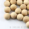 Träboll DIY Crafts levererar Naturliga Color Beech Träpärlor Miljövänlig 25mm Runda