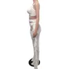 Kadınlar Gece Kulübü Seksi Bikiniler+Mesh Pantolon Düz Renk Yaz Kıyafetleri Sıcak Mayo İki Parça+Saf Taytlar 3 Parça Set DHL Gemi 4546