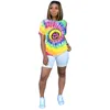 Maglietta da donna da donna manica corta stampa cartone animato donna abbigliamento casual quotidiano ventilazione estate rinfrescante 5 colori