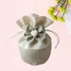 30pcs 11X11.5cm Creative Cute Beam Port Gift Bags Cloth Gift Bag High Quality Thickened Drawstring Candy Dragees Packaging Bag 210724