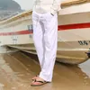 1999 Spring Summer Men Fashion Brand Chinese Style Cotton Linen Loose Pants Male Casual Simple Thin White Straight Pants Trouser 210702