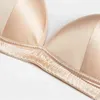 SuyaDream Reggiseni da donna Reggiseno senza ferretto senza ferretto Fodera in seta naturale al 100% Tutti i giorni 3/4 tazza Biancheria intima rosa nera nuda 211217