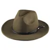 Automne Hiver Femmes Hommes Imitation Laine Fedora Chapeau Classique Panama Trilby Chapeau De Fête Formelle