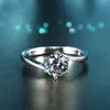 Alliances Bague Blanc Cubic Zirconia Couleur Argent Femme Promesse Taille 6 7 8 9 HERR0048