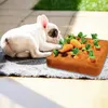Pet Dog Toys Zanahoria Peluche Vegetal Masticar para perros Snuffle Mat Cats Durable Cachorro Accesorios 211111