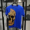 T-shirts pour hommes Skull Shiny T-Shirt Summer Casual Hip-Hop Brand Top Quality Short Sleeve Slim Design