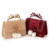 Fashion Liz Lisa Cute Bow Shoulder Bags Women Sweet Red Handbag Famous Brand Designer Girl Leather Bag