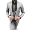 Bonito Um Botão Groomsmen Peak Lapel Noivo TuxeDos Homens Suits Casamento / Prom / Jantar Melhor Homem Blazer (Jacket + Calças + Tie + Vest) W812