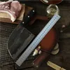 Couteau de cuisine à lame fixe fait à la main en Chine, 5Cr15Mov, lame en satin faite à la main, manche en bois, outils d'extérieur avec gaine en cuir