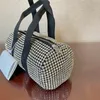 Designer checo branco brilhante diamante mulheres tote bolsas atualizadas strass viagem sacos de ombro cruider duffle bling blings shoppin2175