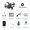 Eachine E61hw Mini Drone avec caméra HD 720P Mode de maintien élevé RC quadrirotor RTF WiFi FPV hélicoptère pliable jouets VS HS210