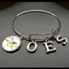 Bangle Handmade Greek Sorority Letter Heart 1908 Justerbara armbandsmycken189j