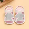 Sandali Prewalker 0-18 mesi Summer Girl Baby Sandalo traspirante Suola in gomma PU Scarpe antiscivolo Bambino