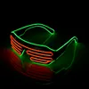 LED Lumineux Led Rave Jouet Lunettes Halloween Glowing Neon Fête De Noël Bril Clignotant Lumière Lueur Lunettes De Soleil Verre Festival Fournitures Costumes