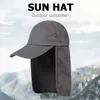 Chapeaux extérieurs UV Protection Chapeau de pêche Couleur de couleur Coup de soleil avec oreille Coucche à rabat à la randonnée Randonnée Viering Headwear5038442