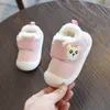 Zima Baby Kids Buty Pierwsze Walker Girls Boys Bawełniane Pluszowe buty Cute Cartoon Soft Sole Grube Ciepłe Buty Toddler 210713