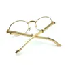 Designer sunglasses Luxury Glasses Men Stainless Steel Optical Frame Gold Sunglasses For Women Round Mens Sunglass