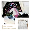 BeddingOutlet Licorne Jeter Couverture Floral Cartoon Sherpa Couverture pour Enfants Fille Couch Doux Couvre-lits En Peluche Mince Quilt Drop Ship T200901