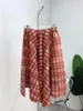 Skirts 2021 Spring Miyake Pleated Skirt Plus Size Vintage A-line Striped Korean Style Aesthetic Clothes For Women