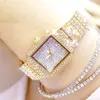 Wristwatches 2021 Ladies Crystal Watch Women Rhinestone Watches Lady Diamond Stone Dress Stainless Steel Bracelet Wristwatch227Q