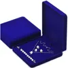 Große Samt-Schmuckset-Box, große Halskette und Ring-Ohrring-Anhänger, Geschenkboxen, Aufbewahrungskoffer, Hochzeit-Schmuckhalter