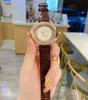 Marka Watches Women Girl Out Crystal Oval Stil Deri Kayış Kuvars Bilek CH56271F