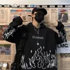 Stampa Pullover manica lunga Oversize Harajuku Felpa con cappuccio Plus Size Abiti invernali Felpa Uomo Donna Stile coreano Streetwear Top 211014