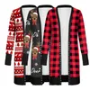 Vestes pour femmes Manteau de Noël Festive Warm Buttons Jacket Elk Cardigan Women