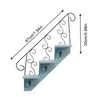 Kanca Raylar Ferforje Raf Duvara Monte Çiçek Standı Ev Organizatör Dekoratif Kurulumu Kolay 1 Adet Merdiven Tasarımı Uygun Depolama RA