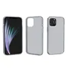 Für iPhone 12 11 xs MAX XR 7/8 Doppeltransparente Fälle Modernes und einfaches Anti-Drop-TPU Klarmaterial Farbe Mobiltelefon Schutzfall