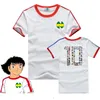Summer Kids Boy T Shirt Kapitan Tsubasa Drukuj Krótki Rękaw Koszulki Bawełniane Mężczyźni Kobiety Koszulka O-Neck Tee Tops Letnie Ubrania