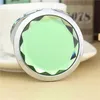 10 Colors Crystal Metal Little Mirrors Portable Pocket Mini Cosmetics Mirror Round Women Cosmetic Clamshell Looking Glass LLA9046