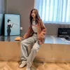 Женский свитер кардиган панк-стиль ретро пальто женская осень корейский ленивый стиль свободно вязаный топ 210526