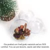 10 Pairs 4/5/6cm Transparent Open Plastic Christmas Decorations Ball Clear Bauble Ornament Gift Present Box Decoration