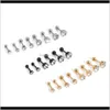 Plugs & Tunnels Body Stainless Steel Six Claw Earrings, Ear Bone Nails, Nose Nail Jewelry Wholesale Drop Delivery 2021 8Ihrz