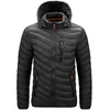 Piumino invernale da uomo Giacca a vento con cappuccio Giacca calda Unfine Capispalla leggero portatile Abbigliamento moda casual Veste Homme 210914