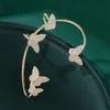 Pretty Diamond 3D Butterfly Ear Cuff Fashion Designer Cuff أقراط